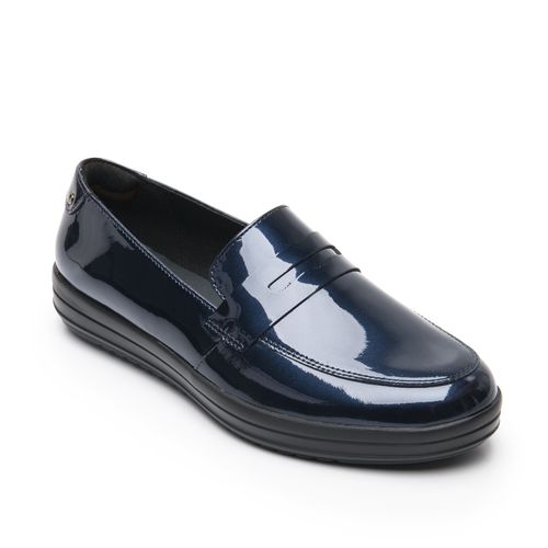 Mocasín Mujer Charis 109403 Azul Charol