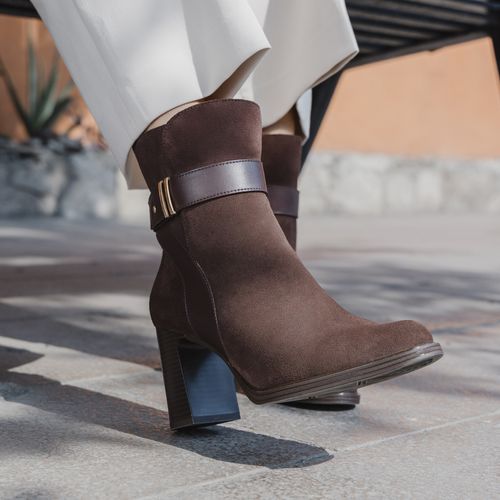 Botín Mujer Mariela 130603 Café Chocolate