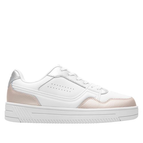 Zapatilla Mujer Inna 131601 Blanca, Plata y Bronce