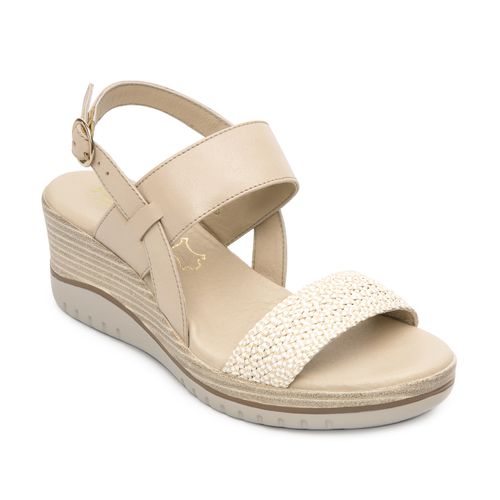 Sandalia Mujer Emily 113325 Blanco Crema