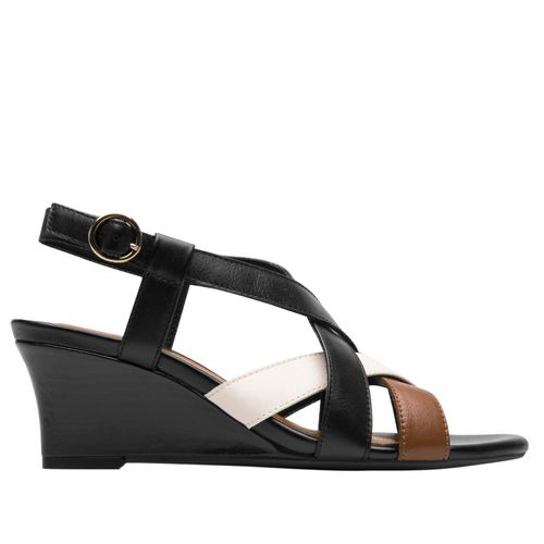 Sandalia Mujer Gilma 128309 Negro Y Blanco