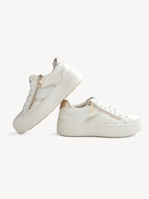 Zapatilla Mujer Tamaris 83716-44 Blanca y Dorado